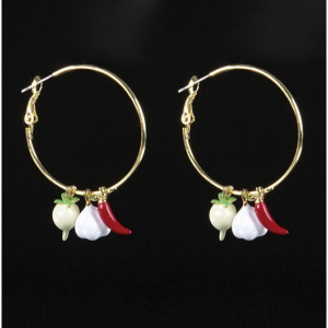 Серьги Чеснок и Перец