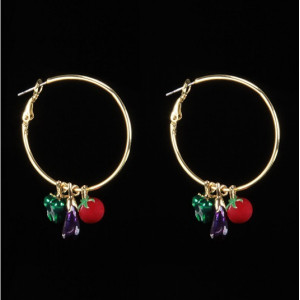 Серьги Помидор и Баклажан