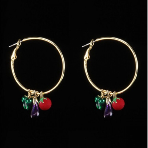 Серьги Помидор и Баклажан