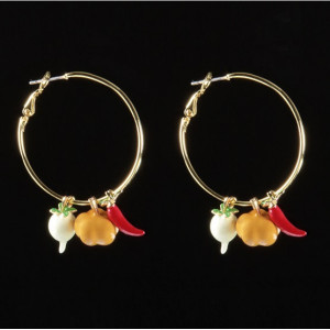 Серьги Тыква и Чеснок