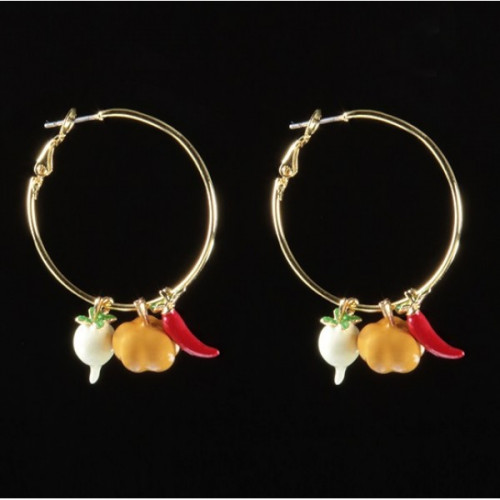 Серьги Тыква и Чеснок