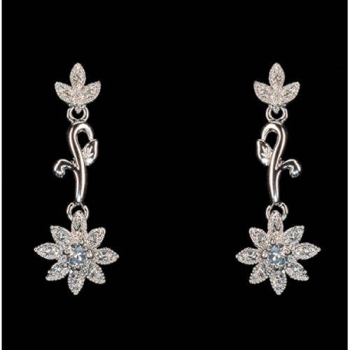 Серьги Утренняя роса в родии