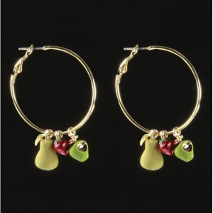 Серьги Ананас и Яблоко
