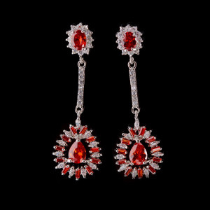 Серьги Красотка в родии