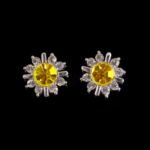 Серьги Осень в родии