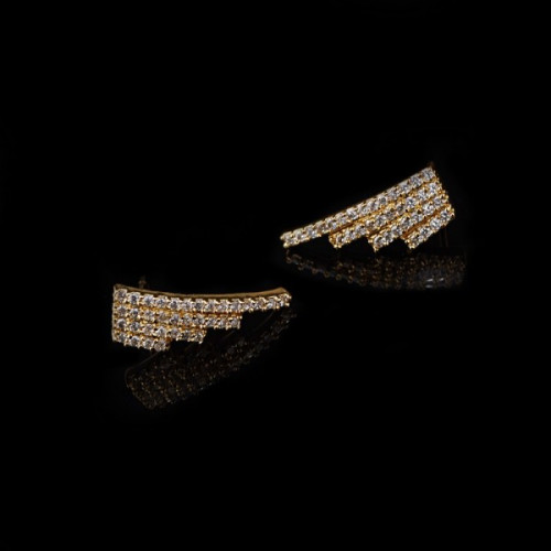 Серьги Золотое Перо