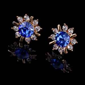 Серьги Зима в золоте