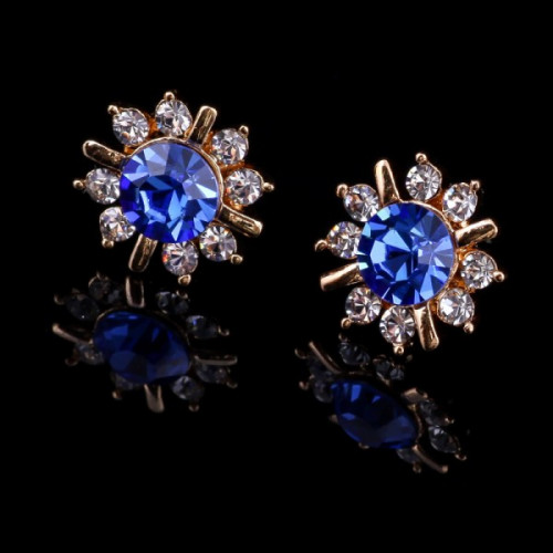 Серьги Зима в золоте