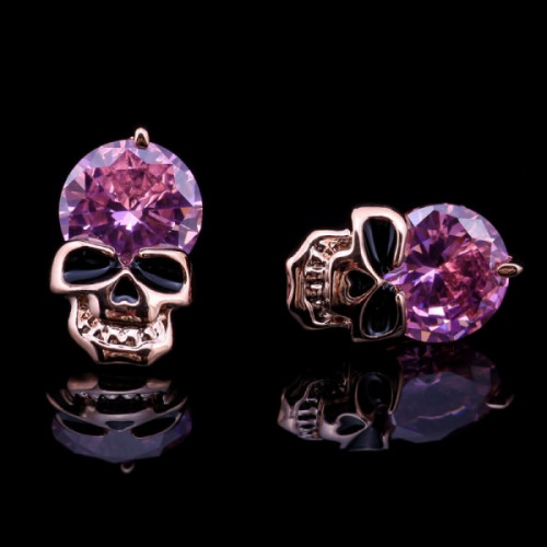 Серьги Флинт розовый камень