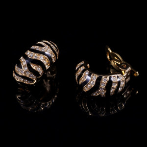 Серьги Золотой Тигр