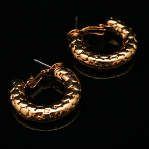 Серьги Золотой Питон