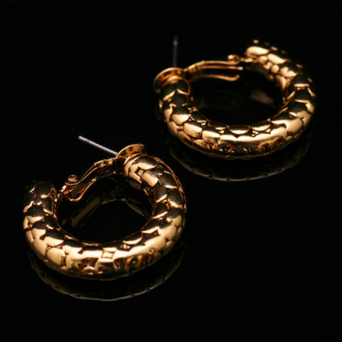 Серьги Золотой Питон