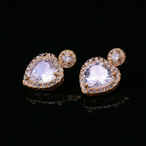 Серьги Золотое Сердце в золоте