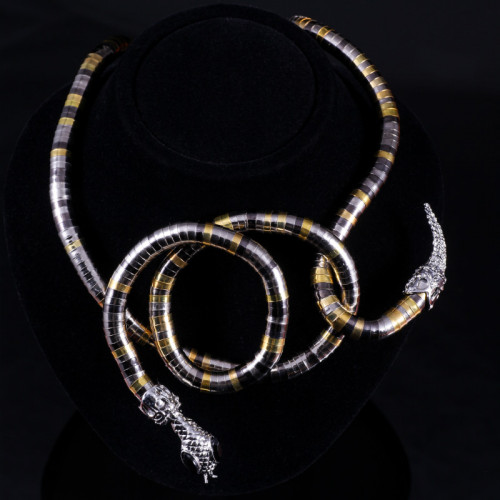 Подвеска плетёная Змейка Нифертити, диаметр 8мм