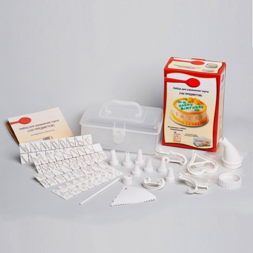 Набор для декорирования кондитерских изделий, 100 предметов